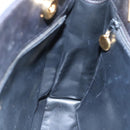 CHANEL COCO Mark Chain Shoulder Bag Lamb Skin Black Gold CC Auth 109490-17