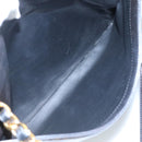 CHANEL COCO Mark Chain Shoulder Bag Lamb Skin Black Gold CC Auth 109490-21