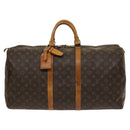 LOUIS VUITTON Monogram Keepall 55 Boston Bag M41424 LV Auth 109619-2