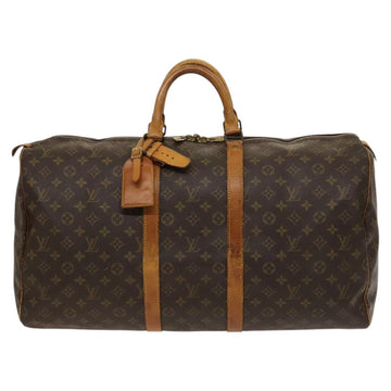 LOUIS VUITTON Monogram Keepall 55 Boston Bag M41424 LV Auth 109619 - 0