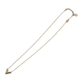 LOUIS VUITTON Essential V Necklace Gold M61083 LV Auth 109660