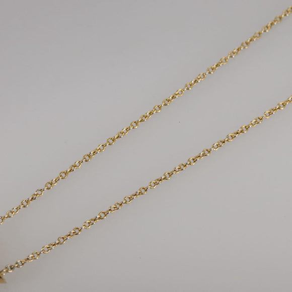 LOUIS VUITTON Essential V Necklace Gold M61083 LV Auth 109660