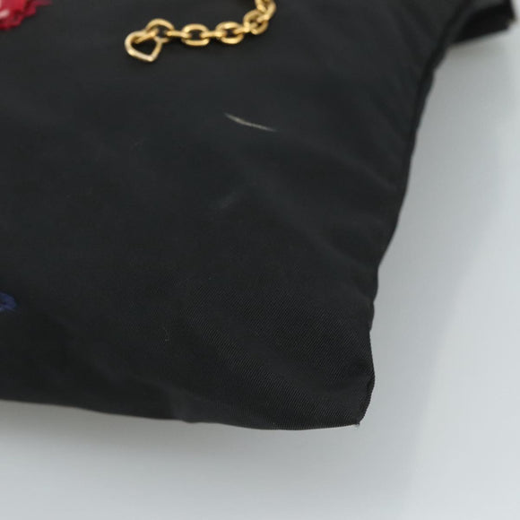 PRADA Shoulder Bag Nylon Black Auth 109665
