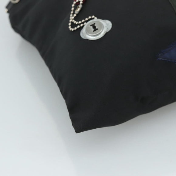 PRADA Shoulder Bag Nylon Black Auth 109665