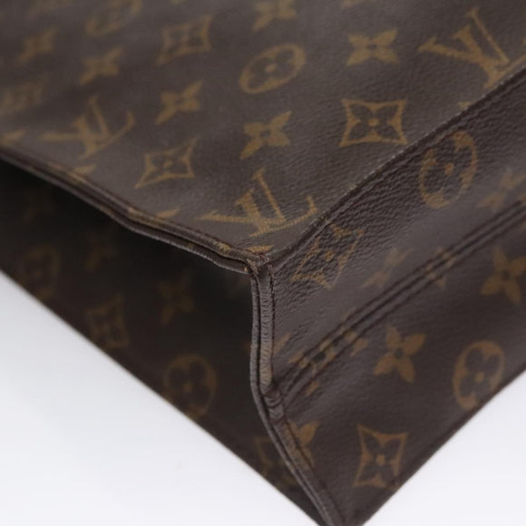 LOUIS VUITTON Monogram Sac Plat Hand Bag M51140 LV Auth 109668
