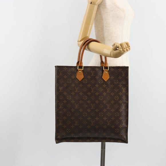 LOUIS VUITTON Monogram Sac Plat Hand Bag M51140 LV Auth 109668