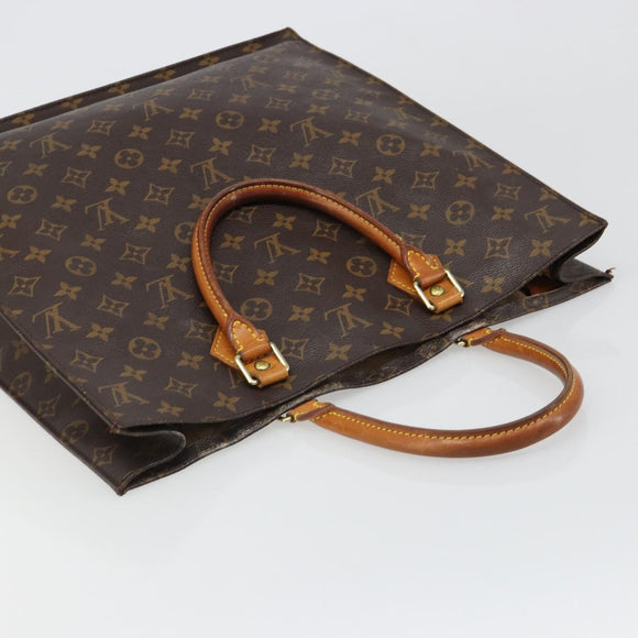 LOUIS VUITTON Monogram Sac Plat Hand Bag M51140 LV Auth 109668