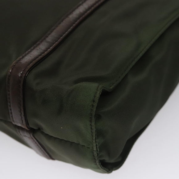 PRADA Hand Bag Nylon Khaki Auth 109677