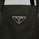 PRADA Hand Bag Nylon Khaki Auth 109677-17