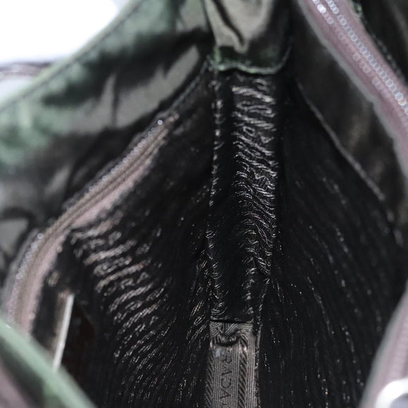 PRADA Hand Bag Nylon Khaki Auth 109677