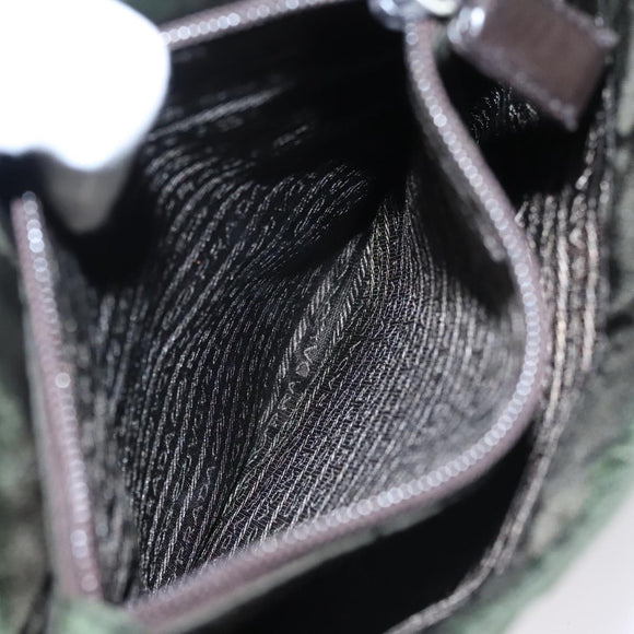 PRADA Hand Bag Nylon Khaki Auth 109677