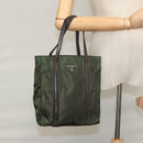 PRADA Hand Bag Nylon Khaki Auth 109677-25