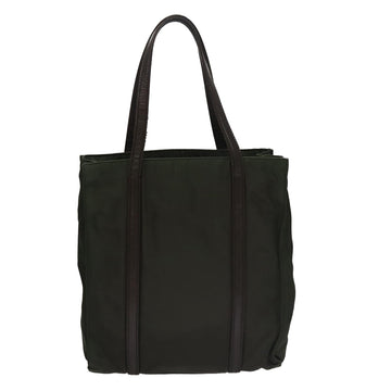 PRADA Hand Bag Nylon Khaki Auth 109677 - 0