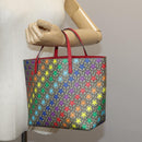 GUCCI GG Supreme Hand Bag PVC Leather Beige 410812 Auth 109686V-21