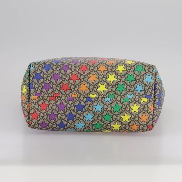 GUCCI GG Supreme Hand Bag PVC Leather Beige 410812 Auth 109686V