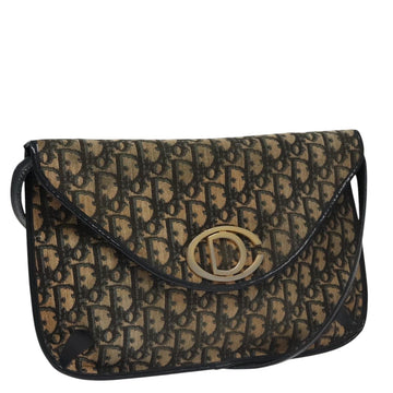 Christian Dior Trotter Canvas Shoulder Bag Navy Auth 109698