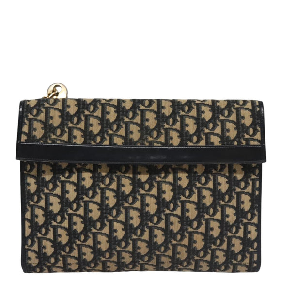 Christian Dior Trotter Canvas Shoulder Bag Navy Auth 109700