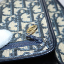 Christian Dior Trotter Canvas Shoulder Bag Navy Auth 109700-20
