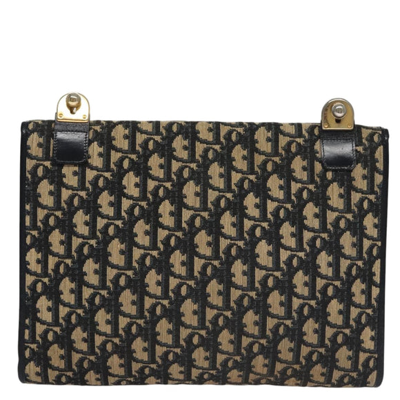 Christian Dior Trotter Canvas Shoulder Bag Navy Auth 109700