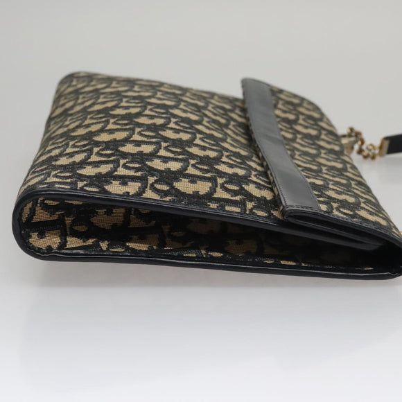 Christian Dior Trotter Canvas Shoulder Bag Navy Auth 109700