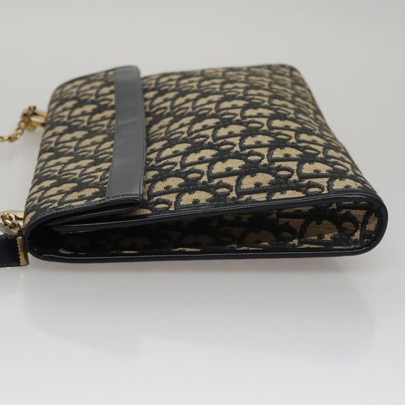 Christian Dior Trotter Canvas Shoulder Bag Navy Auth 109700