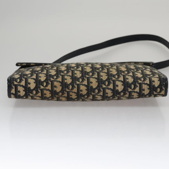 Christian Dior Trotter Canvas Shoulder Bag Navy Auth 109700