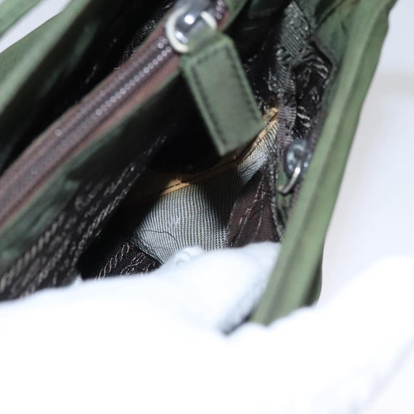 PRADA Shoulder Bag Nylon Khaki Auth 109706