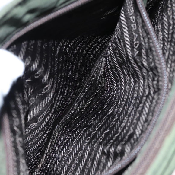 PRADA Shoulder Bag Nylon Khaki Auth 109706