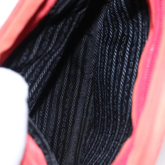 PRADA Shoulder Bag Nylon Red Auth 109708