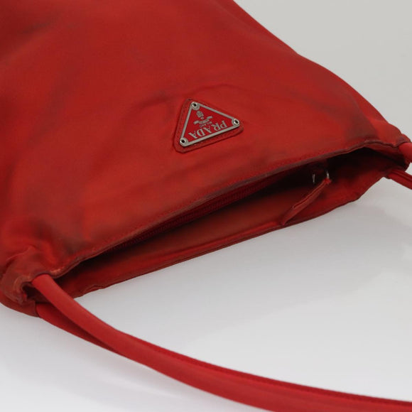 PRADA Shoulder Bag Nylon Red Auth 109708