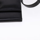 Salvatore Ferragamo Gancini Shoulder Wallet Leather Gold Black Auth 109714-9