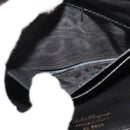 Salvatore Ferragamo Gancini Shoulder Wallet Leather Gold Black Auth 109714-11