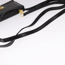 Salvatore Ferragamo Gancini Shoulder Wallet Leather Gold Black Auth 109714-7