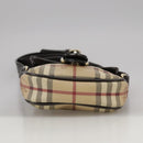 BURBERRY Nova Check Shoulder Bag PVC Leather Beige Auth 109722-5