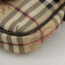 BURBERRY Nova Check Shoulder Bag PVC Leather Beige Auth 109722-15