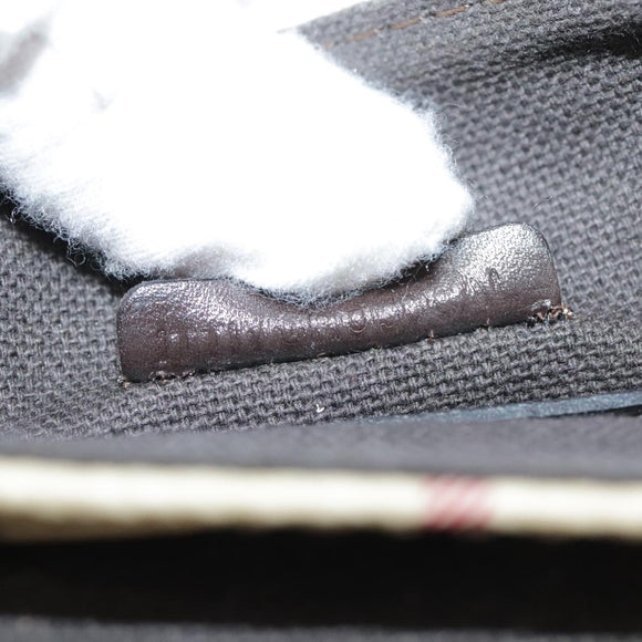 BURBERRY Nova Check Shoulder Bag PVC Leather Beige Auth 109722