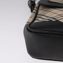 BURBERRY Nova Check Shoulder Bag Canvas Beige Auth 109723-8