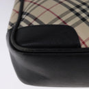 BURBERRY Nova Check Shoulder Bag Canvas Beige Auth 109723-16