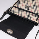 BURBERRY Nova Check Shoulder Bag Canvas Beige Auth 109723-10