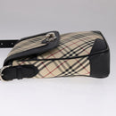 BURBERRY Nova Check Shoulder Bag Canvas Beige Auth 109723-3
