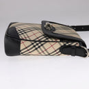 BURBERRY Nova Check Shoulder Bag Canvas Beige Auth 109723-4
