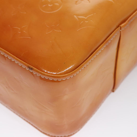 LOUIS VUITTON Monogram Vernis Columbus Tote Bag Lime Yellow M91047 Auth 109757