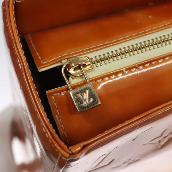 LOUIS VUITTON Monogram Vernis Columbus Tote Bag Lime Yellow M91047 Auth 109757