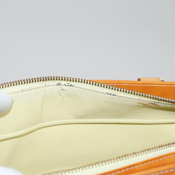 LOUIS VUITTON Monogram Vernis Columbus Tote Bag Lime Yellow M91047 Auth 109757