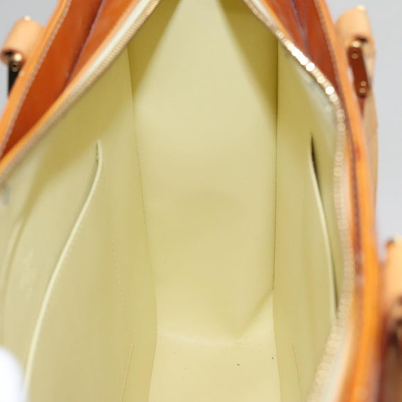 LOUIS VUITTON Monogram Vernis Columbus Tote Bag Lime Yellow M91047 Auth 109757