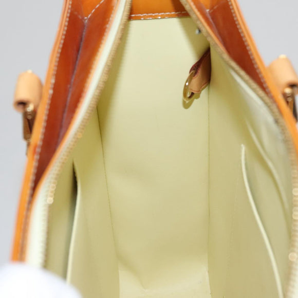 LOUIS VUITTON Monogram Vernis Columbus Tote Bag Lime Yellow M91047 Auth 109757