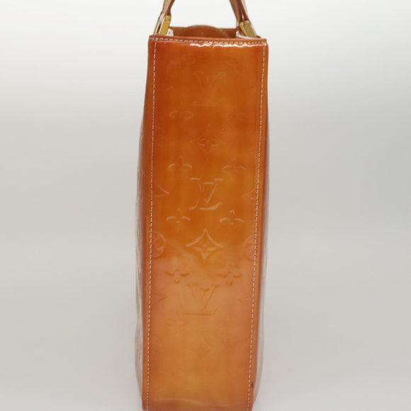 LOUIS VUITTON Monogram Vernis Columbus Tote Bag Lime Yellow M91047 Auth 109757