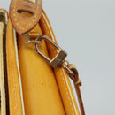 LOUIS VUITTON Monogram Vernis Motto Pouch Lime Yellow M91059 LV Auth 109764-17