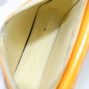 LOUIS VUITTON Monogram Vernis Motto Pouch Lime Yellow M91059 LV Auth 109764-10