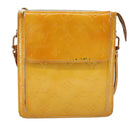 LOUIS VUITTON Monogram Vernis Motto Pouch Lime Yellow M91059 LV Auth 109764-13